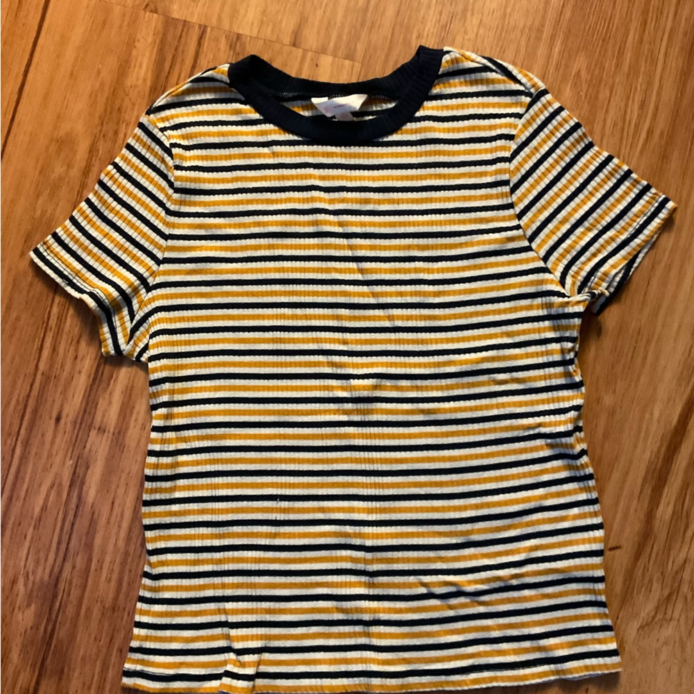 No Boundaries Extra Large Striped Crop Top